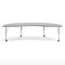 Flash Furniture Commercial Adjustable Height Kidney Activity Table with Locking Casters-Gray XU-A4896-KIDNY-GRY-T-P-CAS-GG - alternate 7
