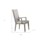 Homeroots Set of Two Gray Fabric And Solid Wood Dining Arm Chairs, 2PK 573285 - alternate 5