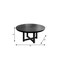 Homeroots 59" Black Solid Wood Mirrored Double Pedestal Base Round Top Dining Table 712150 - alternate 4