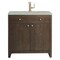 James Martin Vanities Gracyn 36 in. Single Vanity, Sable, w/ 3 CM Victorian Silver Quartz Top D125-V36-SBL-3VSL - alternate 1
