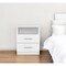 Homeroots 20" Wood Two Drawer Nightstand 477901 - alternate 3