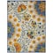 Homeroots 12' X 15' Yellow Red Orange Blue And Green Floral Indoor Outdoor Area Rug 555933 - alternate 1