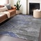 Homeroots 9' X 12' Pewter And Blue Southwestern Washable Indoor Outdoor Area Rug 603561 - alternate 7