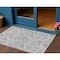 Homeroots 3' X 5' Gray And Ivory Geometric Washable Indoor Outdoor Area Rug 613007 - alternate 1