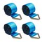 Mytee Products 4PK Winch Straps 4inx30ft Blue Tie Down w/Delta Ring WLL# 5400 lbs, 4PK WS430D-Bx4 - alternate 7