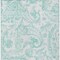 Homeroots 10' X 14' Turquoise And Ivory Paisley Washable Indoor Outdoor Area Rug 588671 - alternate 6