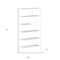 Homeroots 72" White Metal Five Tier Etagere Bookcase 527589 - alternate 2