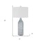 Homeroots 30" Gray And Aqua Glass Table Lamp With White Drum Shade 524735 - alternate 5