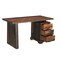 Homeroots 54" Dark Brown Solid Wood Writing Desk and Bookshelf Set With Three Drawers 634356 - alternate 13