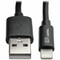 Tripp Lite Lightning to USB Sync/Charge 1ft Coiled 4ft Extended iPhone iPad M100-004COIL-BK - alternate 1