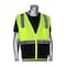 Pip ANSI Type R Class 2 Five Pocket Value Mesh Vest with Black Bottom Front 302-0710B-LY/3X - alternate 1