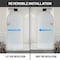 Anzzi Ember Series 74x 34in Framed Arch Fixed Shower Screen Door, Brushed Gold, 8mm Tempered Fluted Glass SD-AZ18-01BG-FL - alternate 18