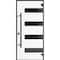 Vdomdoors Front Exterior Prehung Steel Door Ronex0131 Grey Entry Metal Modern Painted W36xH80 Left hand RONEX0131EXD-GRE-W36 x H80-LH-I - alternate 1