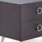 Homeroots 20" Silver And Espresso End Table With Two Drawers 376996 - alternate 3