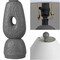 Jonathan Y Henge 28" Organic Minimalist Textured Resin/Metal Stacked LED Table Lamp, Gray, 2PK JYL9206B-SET2 - alternate 8