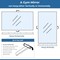 Fab Glass And Mirror Wall 48in x 60in Rectangle Frameless Flat Polish Mirror with Safety Backing, 48in x60in Inch, Glass MRec48x60BE6MM - alternate 6