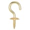 Prosource Cup Hook, 5/16 in Opening, 3 mm Thread, 1-1/8 in L, Brass, Brass LR-390-PS - alternate 3