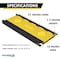 Atlas Low Profile Heavy Duty Cable Protector Ramp, 5 Channel Bulk Pallet, 36'' Long Black & Yellow, 30PK CP9983-LP-30 - alternate 5