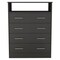 Homeroots 33" Black Four Drawer Dresser 534948 - alternate 7