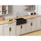 Kingston Brass 30" Fireclay Single Bowl Farmhouse Kitchen Sink with Bottom Grid and Strainer, Matte Black KGPF311910KBC - alternate 5