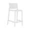 Homeroots Set of Four 26" White Heavy Duty Plastic Low Back Outdoor Counter Height Bar Chairs 565370 - alternate 5