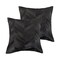 Homeroots Set of Two 18" Black Chevron Cowhide Throw Pillows, 2PK 544579 - alternate 6