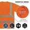 Ergodyne Hi-Vis Shirt, 5XL, Orange, Short Sleeve 22049 - alternate 6