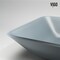 Vigo Sottile Modern Blue Glass 18 in. L x 13 in. W x 4 in. H Rectangular Vessel Bathroom Sink VG07116 - alternate 5