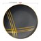 Smarty Had A Party 7.5" Black with Gold Brushstroke Round Disposable Plastic Appetizer/Salad Plates (120 Plates), 120PK 917BG-CASE - alternate 9