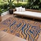 Homeroots 9' X 12' Navy Blue And Pink Animal Print Washable Indoor Outdoor Area Rug 600682 - alternate 1