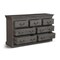 Homeroots 64" Gray Solid Wood Seven Drawer Double Dresser 554674 - alternate 13