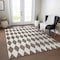 Homeroots 3' X 5' Brown Geometric Washable Indoor Outdoor Area Rug 577019 - alternate 5