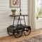 Homeroots Rustic Black Rail Car Bar Cart 389228 - alternate 5
