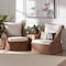 Bali & Pari Derris Bohemian Peanut Brown Braided Rattan 2-Piece Arm Chair Set 256-14077-14077-ZORO - alternate 10