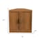 Homeroots Set Of Two Brown Wood Corner Accent Cabinet With Two Doors 712115 - alternate 5