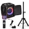 Pyle Portable Bluetooth Speaker with 8 in Inch Woofer, TWS, Mic Input, USB/SD/FM Radio, Colorful Ring PPHP868STBG - alternate 1