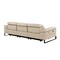 Homeroots 103" Beige Top Grain Leather Reclining Metal USB Sofa 720335 - alternate 7