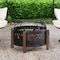 Sunjoy 27 in Steel Wood Burning Fire Pit with Spark Screen and Poker for Patio, Black A301016500 - alternate 4