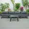 Leisuremod Chelsea 5-Pc Aluminum Outdoor Sectional Set with Coffee Table, 6-Person, Weatherproof CSTBL-4BL - alternate 7