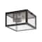 Jonathan Y Grayson 8" 1-Light Farmhouse Industrial Square Iron/Glass Case LED Flush Mount, Oil Rubbed Bronze JYL9553A - alternate 9