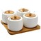 Elama Ceramic Spice, Jam and Salsa Jars with Bamboo Lids & Serving Spoons EL-531 - alternate 2