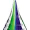 Homeroots 9" Clear Blue and Green Murano Glass Modern Abstract Tabletop Sculpture 376116 - alternate 8