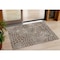 Homeroots 3' X 5' Brown And Beige Geometric Washable Indoor Outdoor Area Rug 595061 - alternate 1