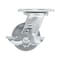 Vestil Thermoplastic Swivel With Brake Rigid Caster 4 In. Diameter x 2 In. Width 485 lb Light Gray CST-VE-4X2TPR-SWB - alternate 8