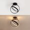 Jonathan Y Nicole 14.25" 2-Light Modern Minimalist Aluminum Ring Integrated LED Semi Flush Mount, Black JYL1700A - alternate 10