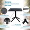 Niche Terrace Plastic Indoor/Outdoor 31.5 in Square Table, Black, 4 Terrace Plastic Stacking Chairs, Black TOB3131BK41BK - alternate 10