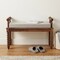 Homeroots 39in Beige and Brown Linen and Solid Wood Upholstered Bench 723435 - alternate 7