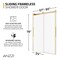 Anzzi Stellar 57 to 60 in. x 76 in. Sliding Frameless Shower Door in Brushed Gold with Tempered Glass SD-FRLS05902BG - alternate 8