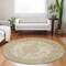 Homeroots 8' Ivory And Beige Round Medallion Washable Indoor Outdoor Area Rug 616468 - alternate 8