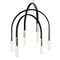 Cwi Lighting Curva Integrated LED 38in Black Chandelier with Handcrafted Glass 1725P38-6-101 - alternate 6